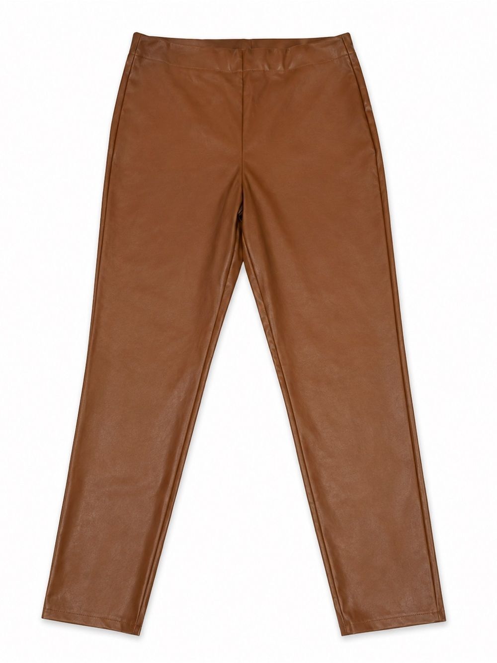SBETRO Women’s Brown Faux Leather High Waist Leggings Pants Size Small NWT